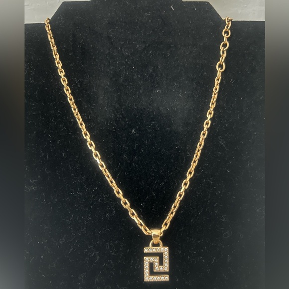 Auth Versace Greca Greek Necklace - Picture 4 of 10